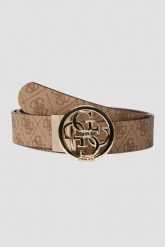 GUESS Brązowy dwustronny pasek Noelle, Rozmiar M. Brązowe paski damskie Guess, z aplikacjami. W wyprzedaży za 189.99 zł.