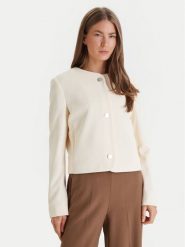 Calvin Klein Marynarka Lux Crepe Lady LV044F418G Żółty Regular Fit. Żółte marynarki i żakiety damskie Calvin Klein, bez wzorów, z syntetyku. Za 799.99 zł.