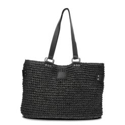 Czarna Duża Torba Big Star Wygodna Shopperka Damska. Czarne shopper bag Big Star, z materiału, na ramię, duże, bez dodatków. Za 169.00 zł.