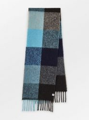 Becksöndergaard Szal w kolorze niebiesko-czarnym - 200 x 33 cm rozmiar: onesize. Niebieskie szaliki damskie Becksöndergaard, bez wzorów, z materiału. Za 217.99 zł.