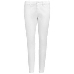 Chinosy Damskie Jules 7/8. Białe spodnie materiałowe damskie SOL'S, bez wzorów. Za 261.99 zł.