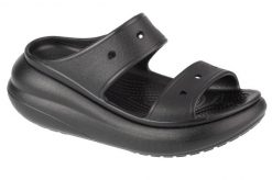 Sandały CROCS CRUSH SANDAL Czarny. Czarne sandały damskie Crocs, bez wzorów, z gumy, bez obcasa, bez zapięcia. Za 252.00 zł.