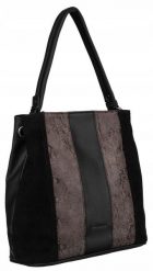 Shopperka czarna David Jones 6885-4. Czarne torebki klasyczne damskie David Jones, ze skóry ekologicznej, bez dodatków. Za 149.99 zł.
