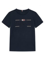 Tommy Hilfiger T-Shirt Icons KB0KB10360 Granatowy Regular Fit. Niebieskie t-shirty i koszulki chłopięce Tommy Hilfiger, bez wzorów, z bawełny, bez kołnierzyka, bez ramiączek. Za 209.99 zł.