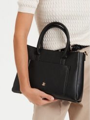 Beverly Hills Polo Club Torebka CEO-BHPC-C-021-10 Czarny. Czarne kuferki damskie Beverly Hills Polo Club, bez wzorów, ze skóry, bez dodatków. Za 229.99 zł.