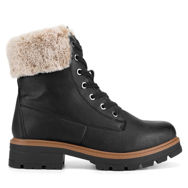 Trzewiki Clara Barson. Czarne botki damskie Clara Barson, bez obcasa, na płaskiej podeszwie, bez zapięcia. Za 129.99 zł.