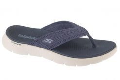 Japonki damskie, Go Walk Flex Sandal - Holly. Fioletowe klapki damskie Skechers, bez wzorów, z materiału, bez obcasa, bez zapięcia. Za 189.99 zł.