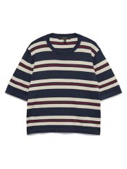 Vero Moda Sweter w kolorze granatowo-kremowym rozmiar: M. Niebieskie swetry klasyczne damskie Vero Moda, m, bez kołnierzyka. Za 89.95 zł.