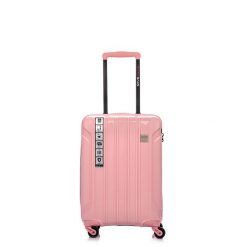 Walizka na kółkach SwissBags Tourist różowa - średnia 74-90 l. Czerwone walizki bez wzorów, z materiału, średnie. Za 431.10 zł.