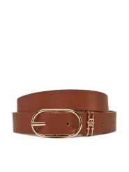 Tommy Hilfiger Pasek Damski Feminine 2.5 AW0AW17494 Brązowy. Brązowe paski damskie Tommy Hilfiger, bez wzorów, ze skóry. Za 189.99 zł.