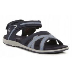 Sandały sportowe dla kobiet Regatta SANTA CLARA. Niebieskie sandały damskie Regatta, bez wzorów, z poliamidu, bez obcasa, bez zapięcia. Za 144.00 zł.