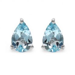 TERI 7 srebrne kolczyki blue topaz łezka 1,6 ct. Niebieskie kolczyki damskie Braccatta, z topazem, srebrne, na sztyftcie. Za 125.00 zł.