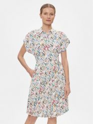 Tommy Hilfiger Sukienka koszulowa Amd Pleated Ss Knee WW0WW42444 Biały Regular Fit. Białe sukienki damskie Tommy Hilfiger, bez wzorów, z syntetyku, bez ramiączek. Za 539.99 zł.