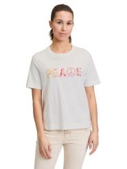 CARTOON Koszulka w kolorze białym rozmiar: 38. Białe bluzki damskie Cartoon, bez wzorów, z bawełny, bez kołnierzyka, bez ramiączek. Za 60.99 zł.