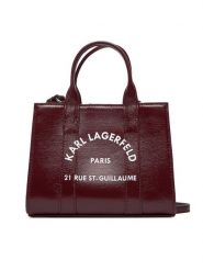 KARL LAGERFELD Torebka A4W50015 Bordowy. Czerwone torebki klasyczne damskie KARL LAGERFELD, ze skóry, bez dodatków. Za 419.99 zł.