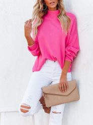 LA Angels Sweter w kolorze różowym rozmiar: S. Różowe swetry klasyczne damskie LA Angels, s, bez kołnierzyka. Za 130.99 zł.