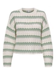 ONLY Sweter w kolorze kremowo-zielonym rozmiar: XL. Zielone swetry klasyczne damskie Only, xl, ze splotem, bez kołnierzyka. Za 66.47 zł.