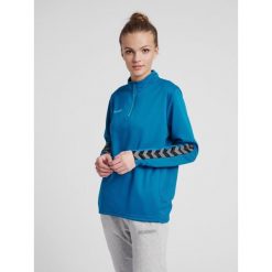 Bluza do piłki nożnej damska Hummel demi-zip hml AUTHENTIC. Niebieskie bluzy damskie Hummel, m, bez wzorów, bez kaptura. W wyprzedaży za 165.50 zł.