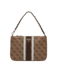 Guess Torebka PW7583 P6474 Brązowy. Brązowe torebki wieczorowe damskie Guess, z aplikacjami, ze skóry, bez dodatków. Za 264.99 zł.