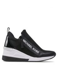 MICHAEL Michael Kors Sneakersy Willis Wedge Trainer 43S2WIFS1D Czarny. Czarne obuwie sportowe damskie MICHAEL Michael Kors, z materiału, bez zapięcia. Za 579.99 zł.