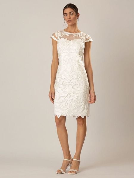 APART Sukienka w kolorze białym rozmiar: 40. Białe sukienki damskie Apart, bez wzorów, bez ramiączek. Za 559.95 zł.