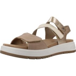 Sandały FLUCHOS F2165 Jasnobrązowy. Szare sandały damskie LUCHOS, bez wzorów, ze skóry, bez obcasa, bez zapięcia. Za 321.99 zł.