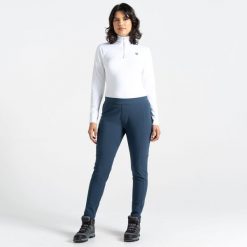 Damskie legginsy sportowe Melodic II. Niebieskie legginsy sportowe damskie Dare 2b, na lato, bez wzorów, z softshellu, trekkingowe. W wyprzedaży za 139.99 zł.