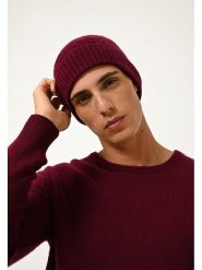 Just Cashmere Kaszmirowa czapka "Cleo" w kolorze bordowym rozmiar: onesize. Czerwone czapki damskie Just Cashmere, bez wzorów, z kaszmiru. Za 143.99 zł.