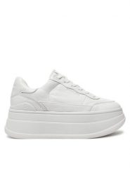 MICHAEL Michael Kors Sneakersy Hayes Lace Up 43R5HAFS3L Biały. Białe obuwie sportowe damskie MICHAEL Michael Kors, ze skóry, bez zapięcia. Za 719.99 zł.