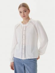 Morgan Bluzka 261-TSKY Biały Regular Fit. Białe bluzki damskie Morgan, m, bez wzorów, z syntetyku, bez kołnierzyka, bez ramiączek. Za 239.99 zł.