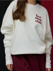 Bluza z nadrukiem na plecach - kremowy. Białe bluzy damskie Sinsay, l, bez wzorów, bez kaptura. Za 39.99 zł.