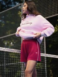 4F Bluza dresowa loose z kapturem damska - różowa S. Czerwone bluzy damskie 4F, s, bez wzorów, z bawełny, z kapturem. Za 169.99 zł.