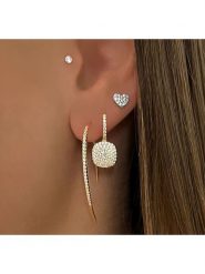 Les Petites Précieuses Srebrne kolczyki-wkrętki rozmiar: onesize. Szare kolczyki damskie Les Petites Précieuses, z cyrkonią, srebrne. Za 43.99 zł.