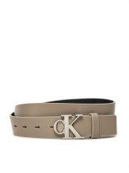 Calvin Klein Pasek Damski K60K612289 Beżowy. Brązowe paski damskie Calvin Klein, bez wzorów, ze skóry. Za 149.99 zł.