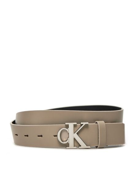 Calvin Klein Pasek Damski K60K612289 Beżowy. Brązowe paski damskie Calvin Klein, bez wzorów, ze skóry. Za 149.99 zł.