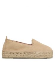 Manebi Espadryle Double Sole Espadrilles K 1.1 D0 Beżowy. Brązowe espadryle damskie Manebi, bez wzorów, ze skóry, bez obcasa. Za 419.99 zł.