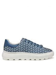 Geox Sneakersy D Spherica Ec4.1 D55TCD 0DSBC C4005 Niebieski. Niebieskie obuwie sportowe damskie Geox, z materiału, bez zapięcia. Za 339.99 zł.