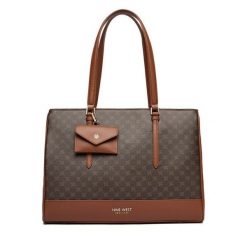 Torebka Nine West. Brązowe shopper bag Nine West, bez wzorów, bez dodatków. Za 289.99 zł.