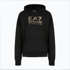 Bluza damska EA7 Emporio Armani Train Visibility Hoodie. Czarne bluzy damskie EA7 Emporio Armani, xs, bez wzorów, z bawełny, bez kaptura. Za 399.99 zł.