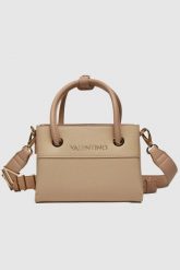 VALENTINO Mała ecru torebka Alexia. Brązowe kuferki damskie Valentino by Mario Valentino, małe, bez dodatków. W wyprzedaży za 381.99 zł.