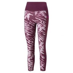 Legginsy Puma Run 5K Graphic Hw 7/8 Tight W 12 Damskie. Fioletowe legginsy sportowe damskie Puma, s, bez wzorów, do biegania. W wyprzedaży za 213.00 zł.