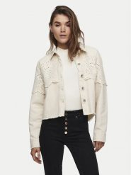 ONLY Kurtka jeansowa Elena 15232378 Beżowy Regular Fit. Brązowe kurtki damskie Only, xl, bez wzorów, z bawełny, bez kaptura. Za 159.99 zł.
