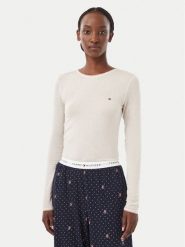 Tommy Hilfiger Bluzka UW0UW06611 Beżowy jasny Slim Fit. Brązowe bluzki damskie Tommy Hilfiger, m, bez wzorów, bez kołnierzyka, bez ramiączek. Za 209.99 zł.