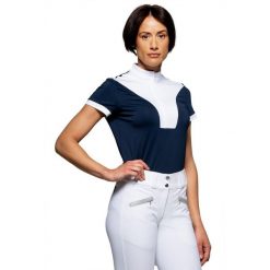 Damska koszulka polo na zawody Flags&Cup Arizona. Niebieskie koszulki damskie FLAGS&CUP, bez wzorów, bez kołnierzyka, bez ramiączek. Za 220.00 zł.