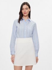 Weekend Max Mara Koszula Bahamas 2415111121 Błękitny Regular Fit. Niebieskie koszule damskie Weekend Max Mara, bez wzorów, z bawełny, bez kołnierzyka, bez ramiączek. Za 399.99 zł.