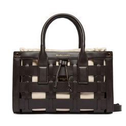 Torebka Marciano Guess. Brązowe kuferki damskie Marciano Guess, z aplikacjami, bez dodatków. Za 949.99 zł.