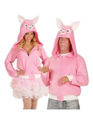 Carnival Party Polarowa kurtka kostiumowa "Pig" w kolorze jasnoróżowym rozmiar: S/M. Różowe kurtki damskie Carnival Party, m, bez wzorów, z polaru, bez kaptura. Za 69.58 zł.