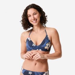 Góra kostiumu kąpielowego damska Roxy Daisy. Białe bikini Roxy, bez wzorów, z tkaniny. Za 159.99 zł.