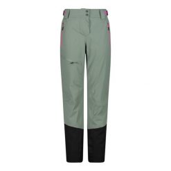 Spodnie damskie narciarskie CMP 34W2046. Zielone spodnie materiałowe damskie CMP, bez wzorów. Za 684.00 zł.