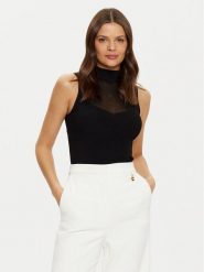 Marciano Guess Bluzka 5RGR20 5817Z Czarny Regular Fit. Czarne bluzki damskie Marciano Guess, xxs, z aplikacjami, z wiskozy, bez kołnierzyka, bez ramiączek. Za 279.99 zł.